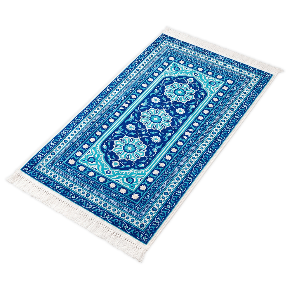 Ottoman Blue Padded Prayer Mat