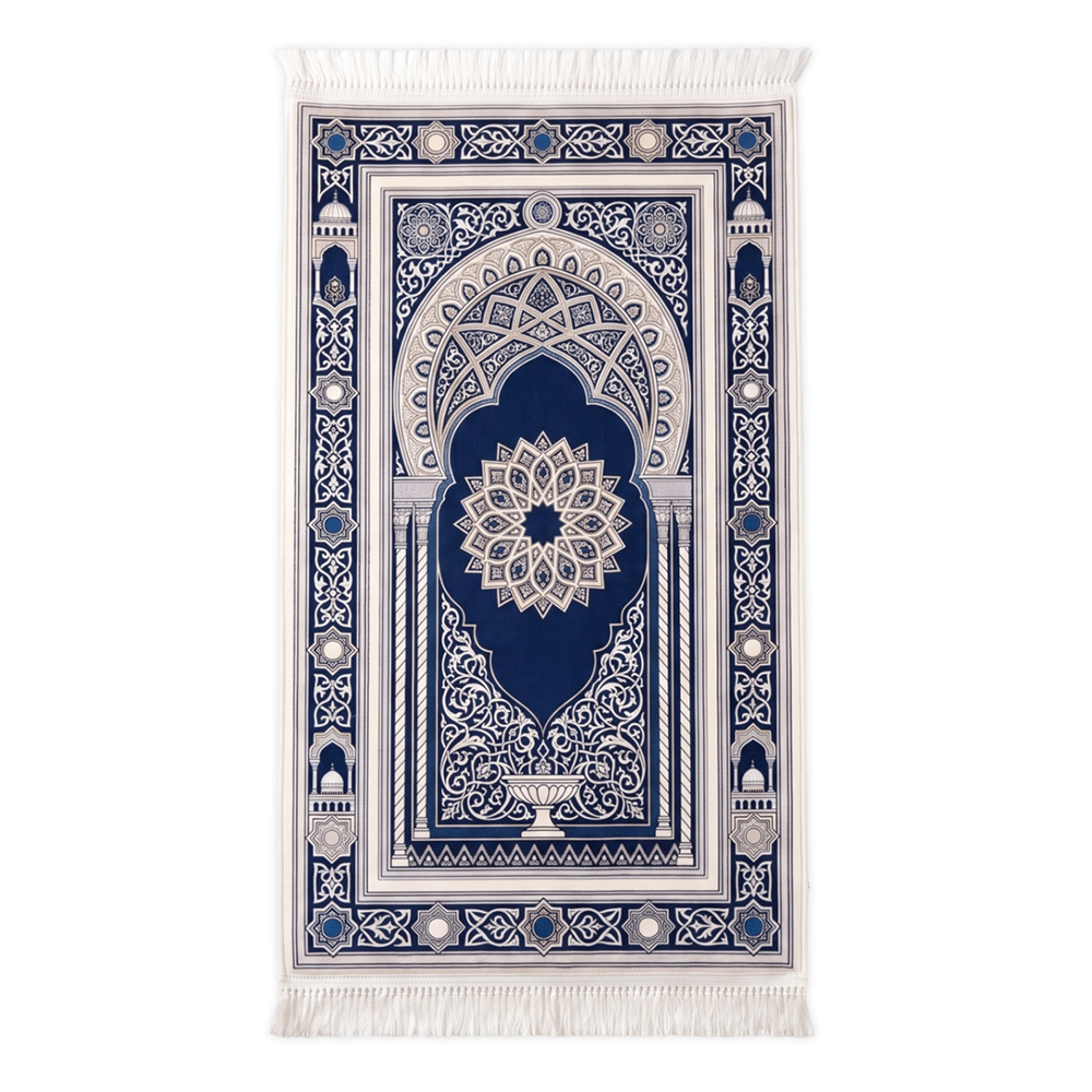 Azure Minaret Padded Prayer Mat