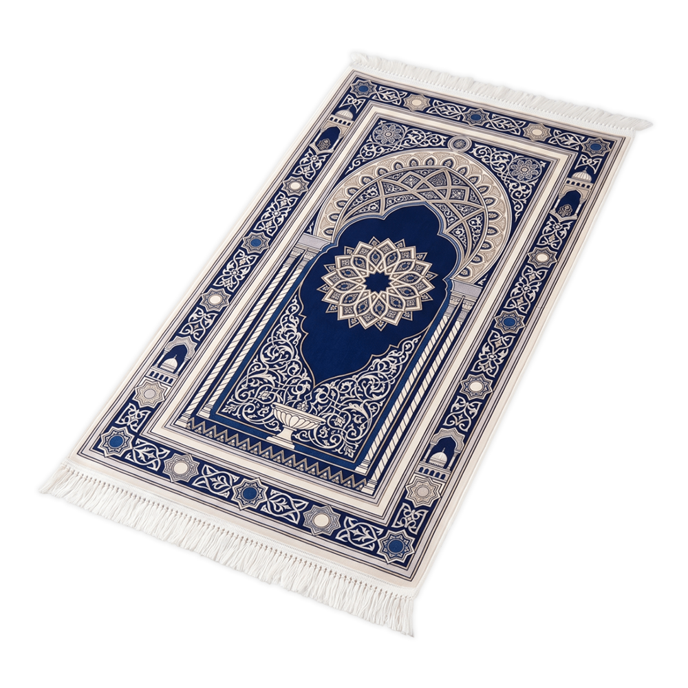Azure Minaret Padded Prayer Mat