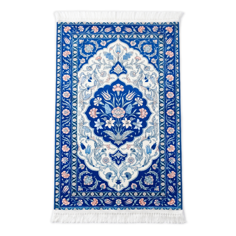 Azure Blossom Padded Prayer Mat