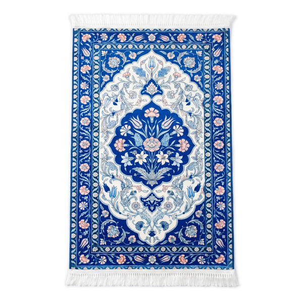 Azure Blossom Padded Prayer Mat