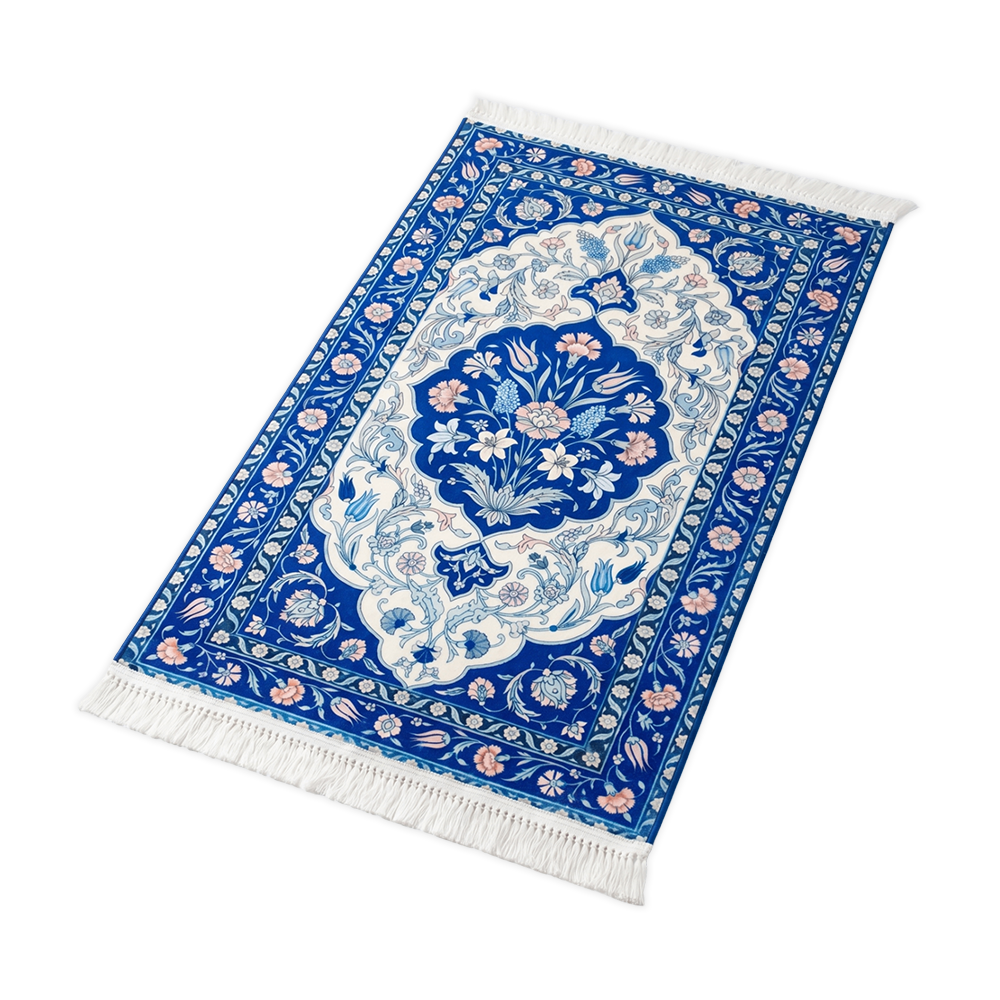 Azure Blossom Padded Prayer Mat