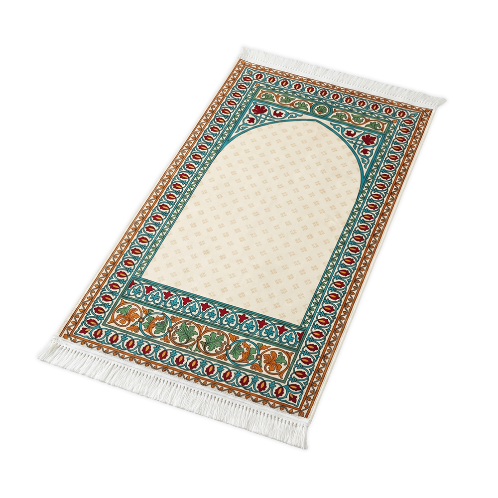 Emerald Floral Padded Prayer Mat