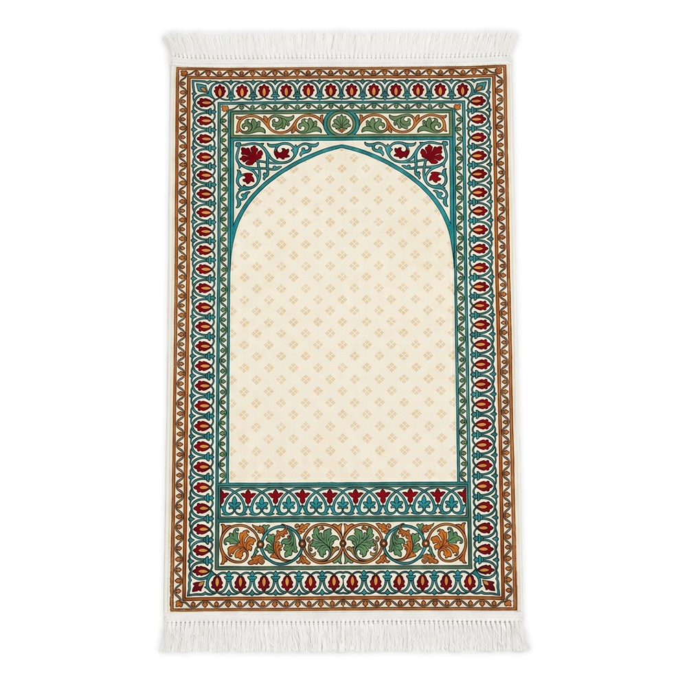 Emerald Floral Padded Prayer Mat