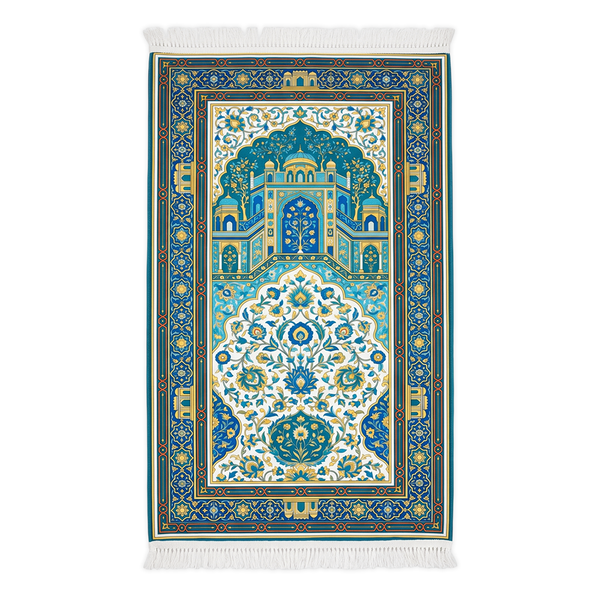 Madinah Azure Padded Prayer Mat