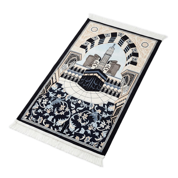 Floral Kaaba  Padded Prayer Mat