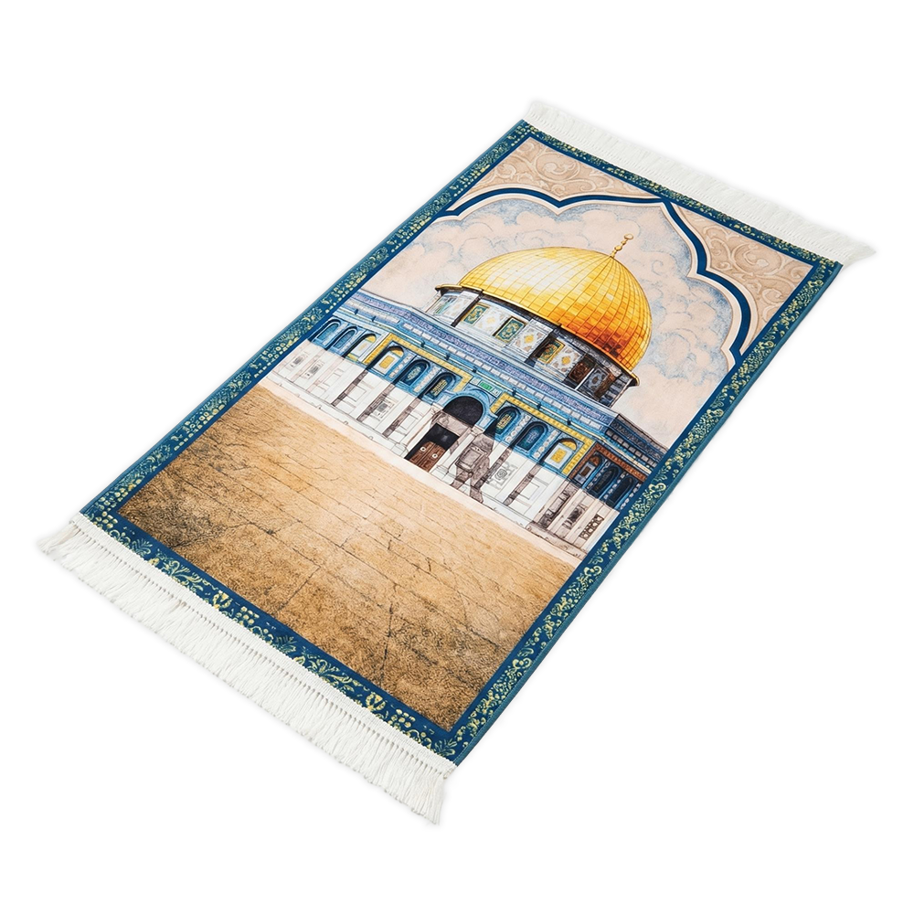 Al Aqsa WaterColour  Padded Prayer Mat