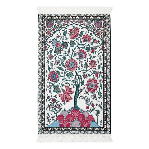 Tapis de prière rembourré à motifs floraux