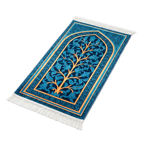 Teal Barakah Padded Prayer Mat