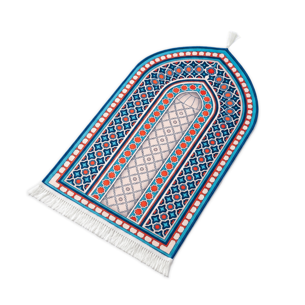 Coral Mosaic Padded Prayer Mat