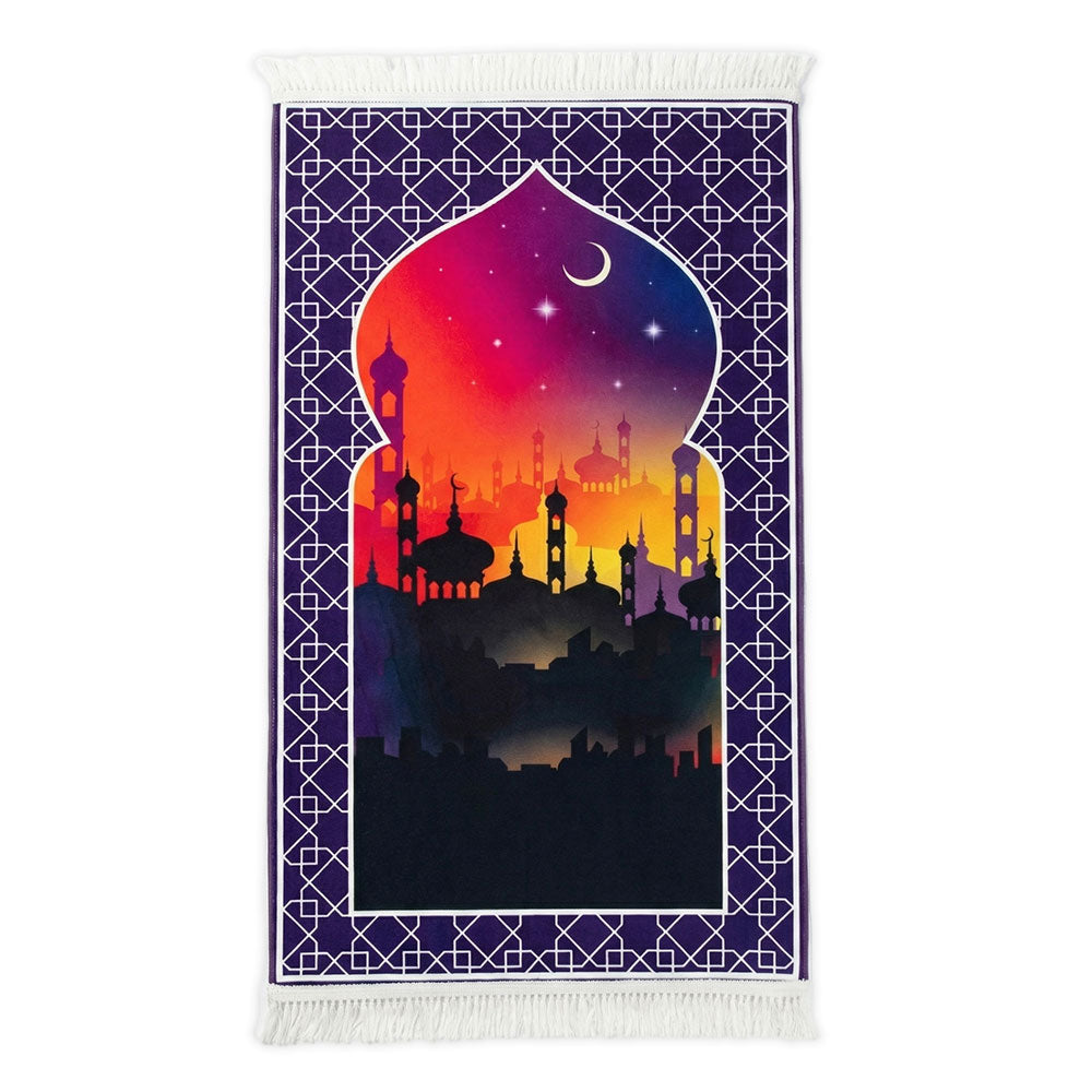 Sunset Minaret Padded Prayer Mat