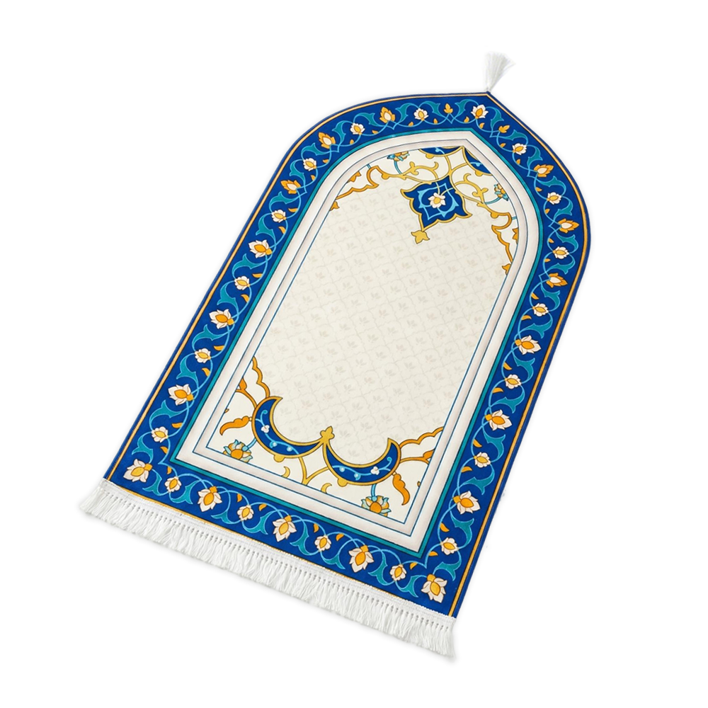 Sapphire Bloom Padded Prayer Mat