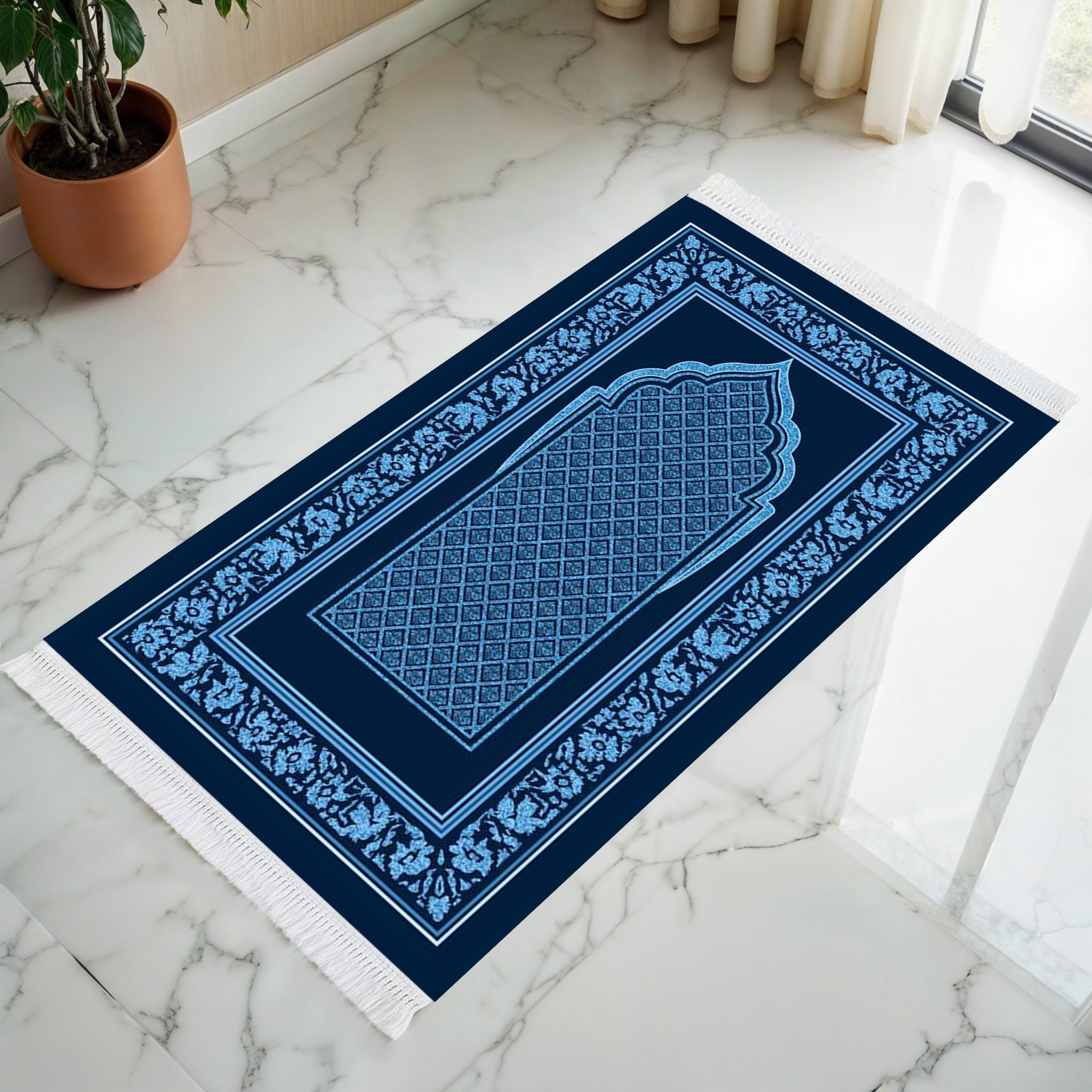 Mihrab Blue Prayer Mat - Sajjadah