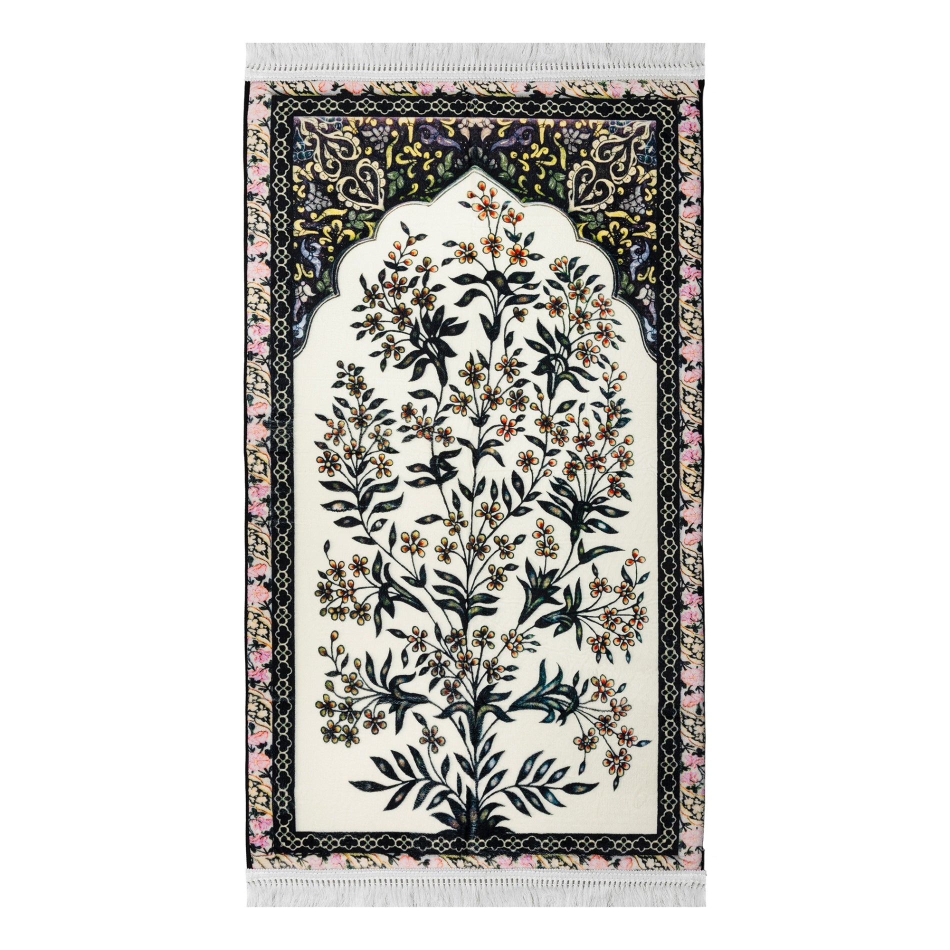 Antique Floral  Padded Prayer Mat