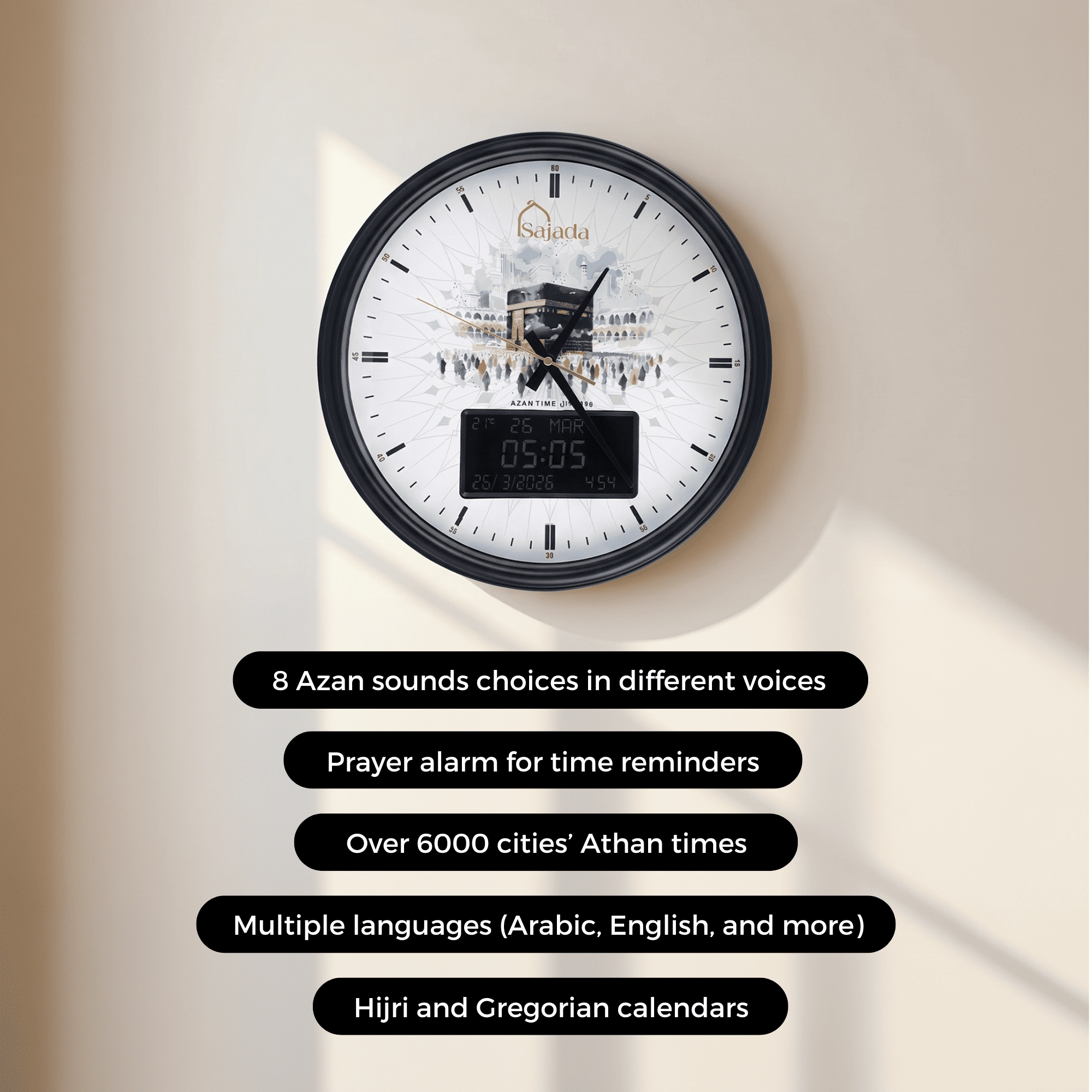 Sajada Azan Clock