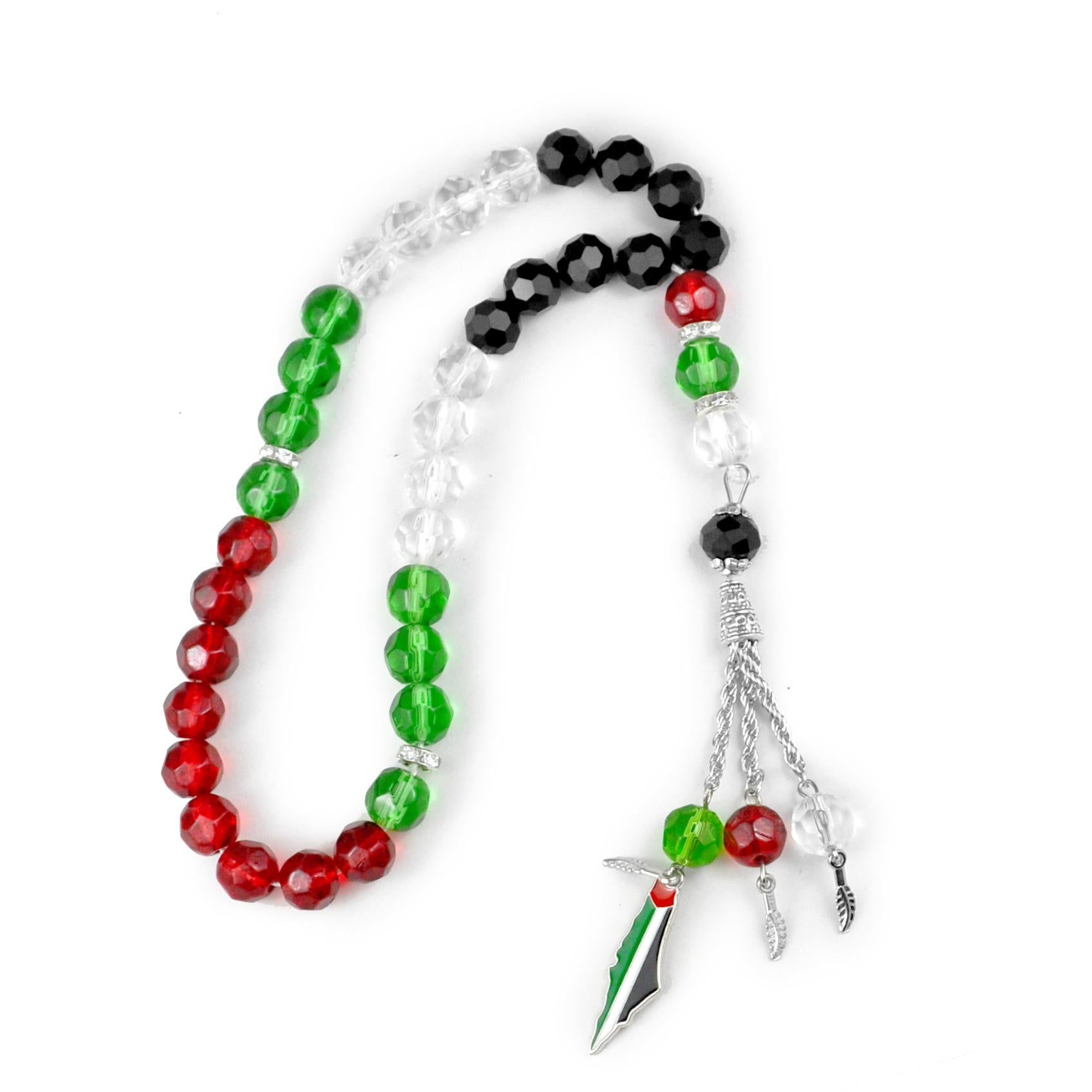 "Free Palestine" Tasbeeh 33 Prayer Beads