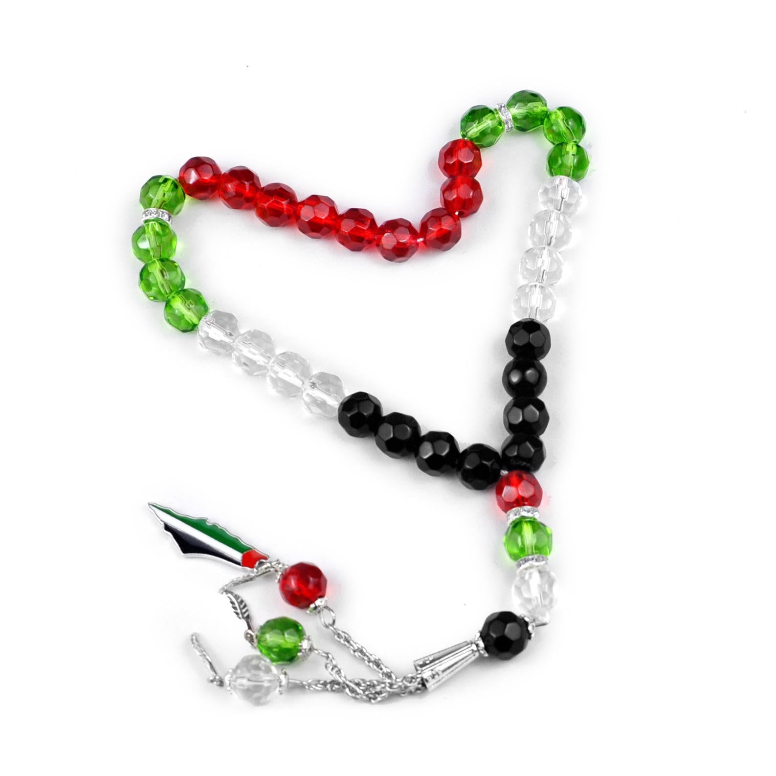 "Free Palestine" Tasbeeh 33 Prayer Beads