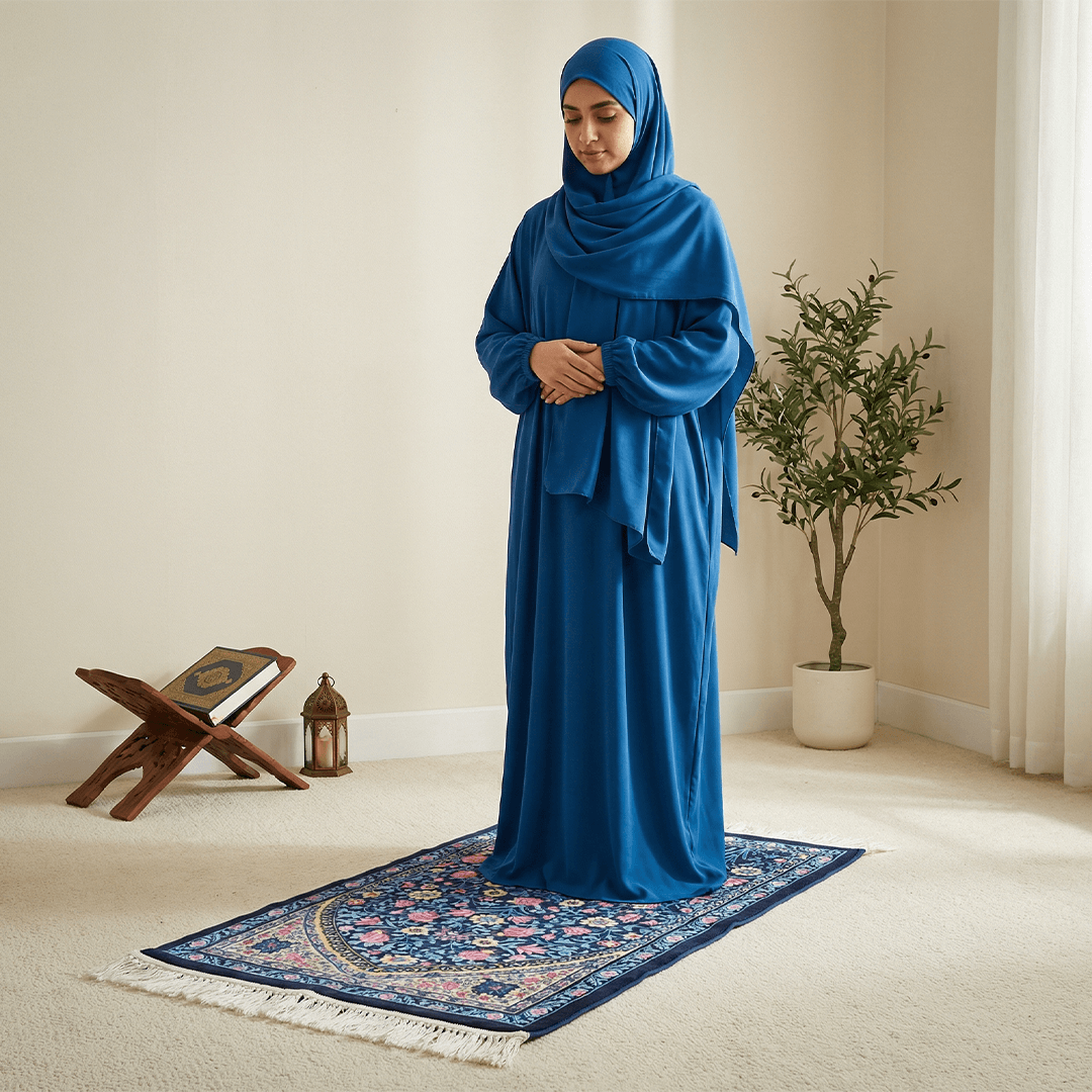 Çocuklar ve Yetişkinler İçin Mütevazı Namazlık Jilbab Takımı