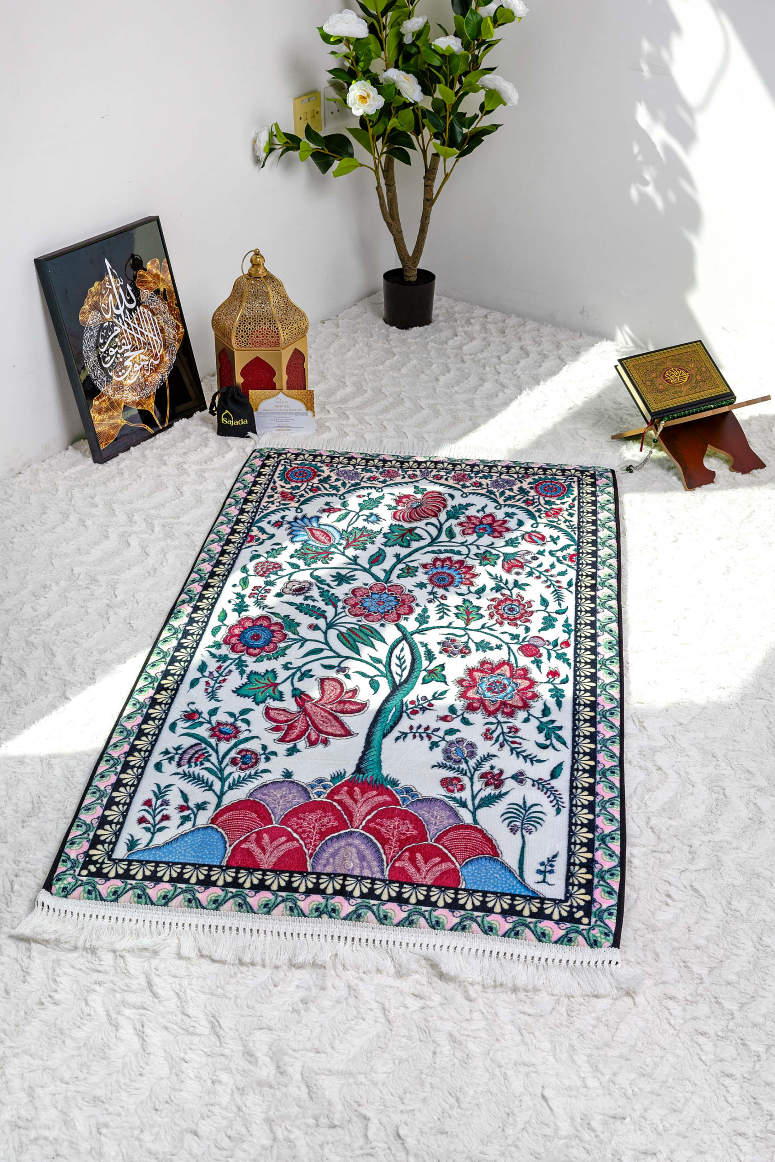 Floral  Padded Prayer Mat