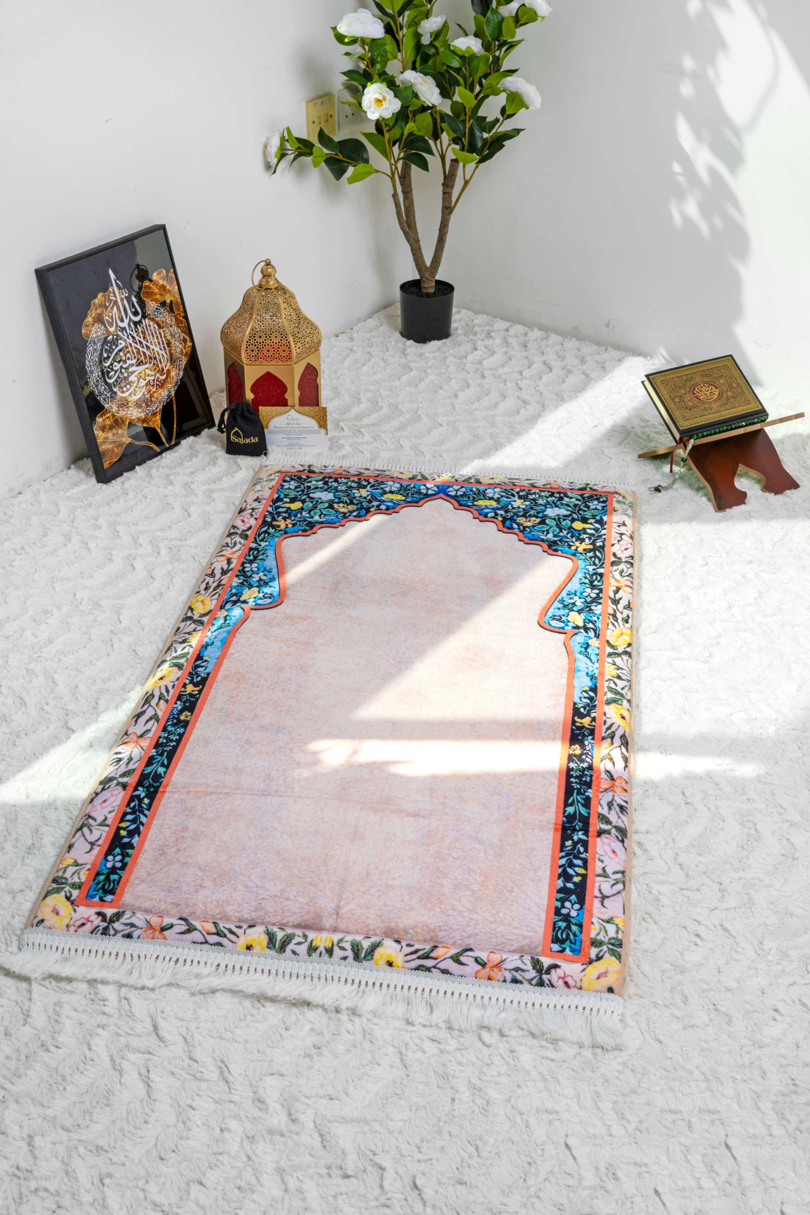 Andalus Flowers Padded Prayer Mat