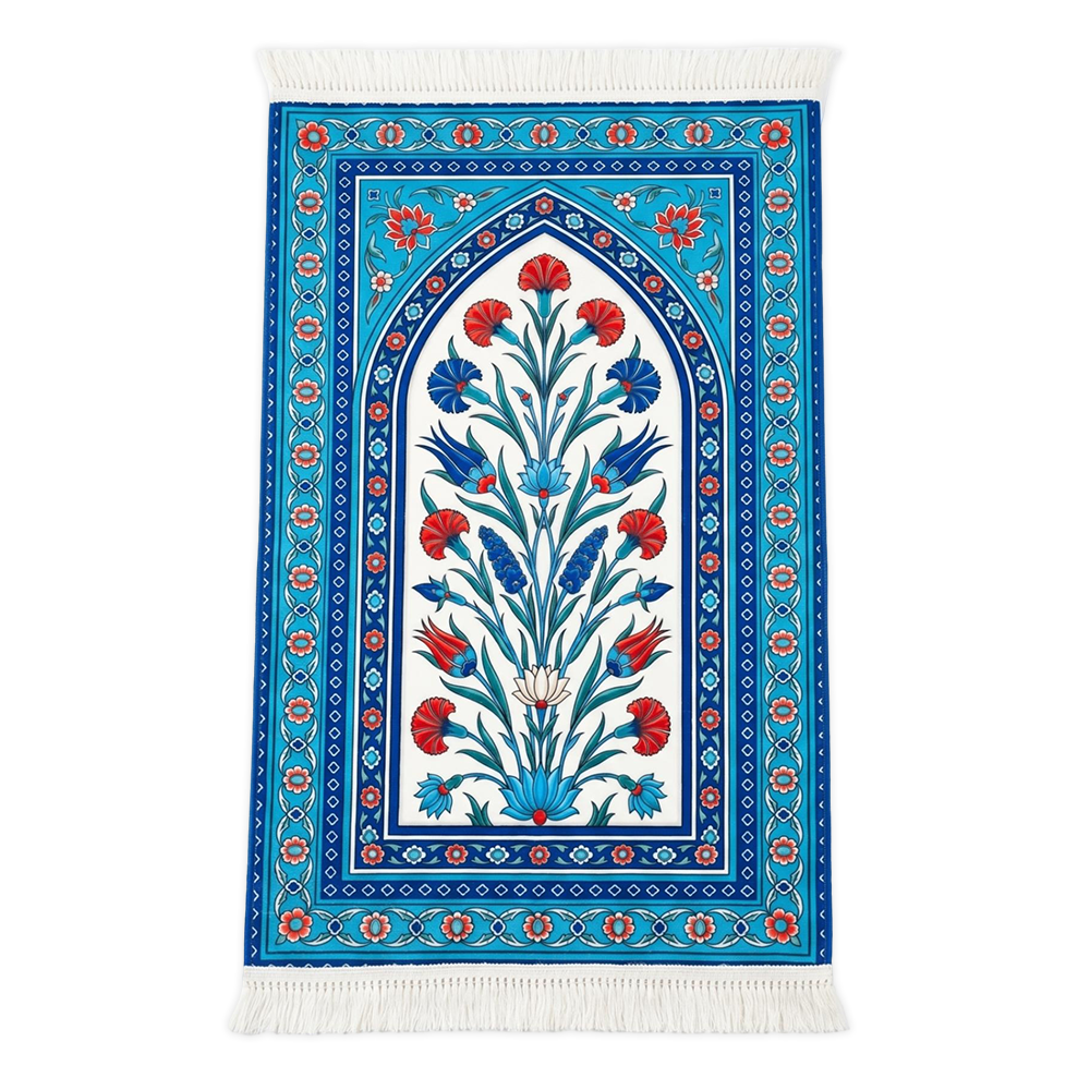 Iznik Bloom Padded Prayer Mat
