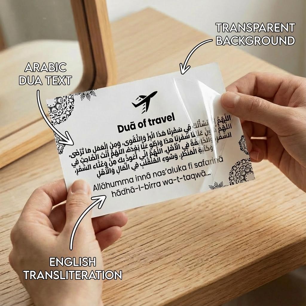 Set of 13 Duaa Transparent Stickers