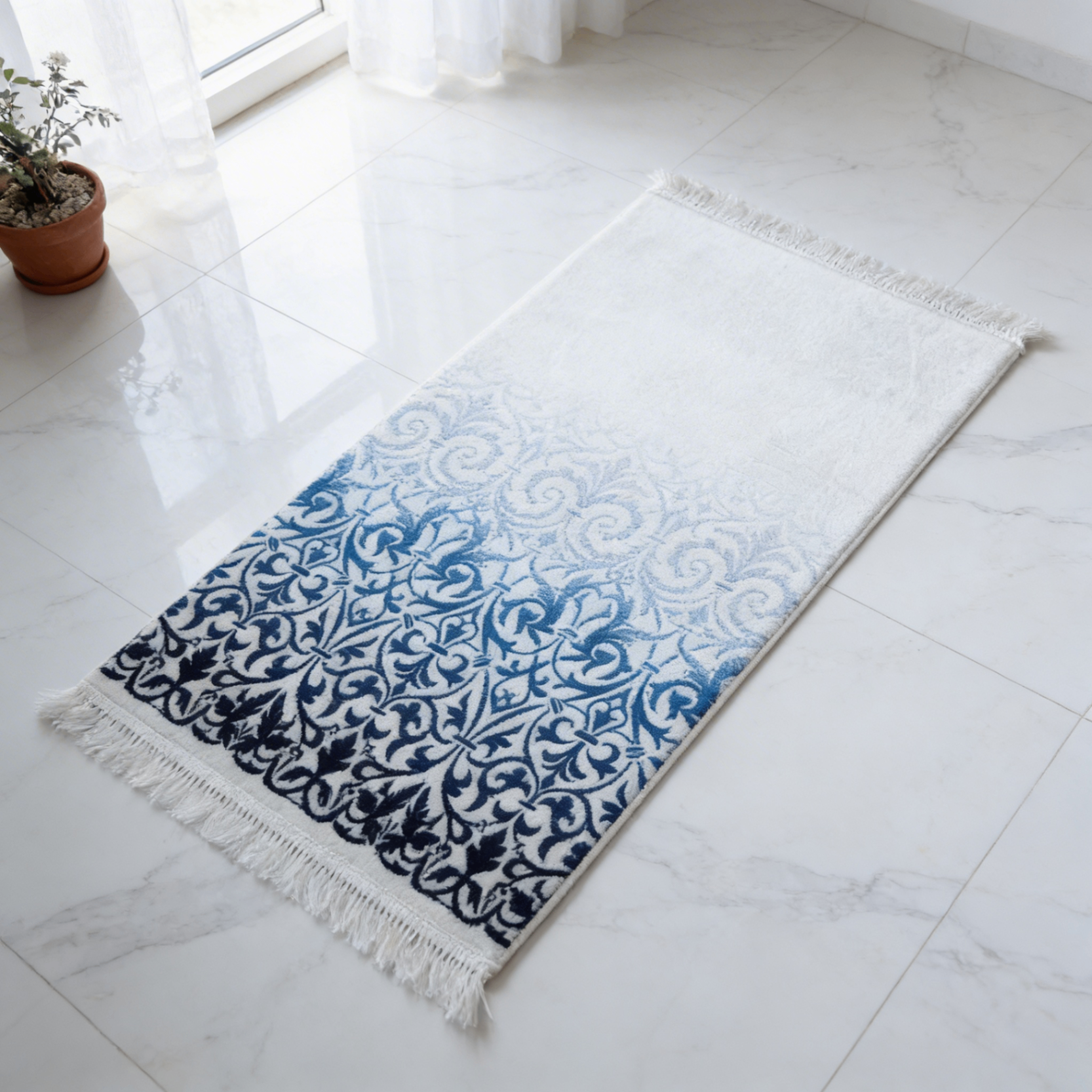 Safa Blue Padded Prayer Mat