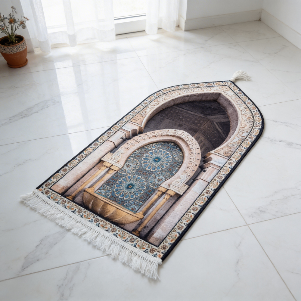 Tapis de prière rembourré 3D Mihrab Premium