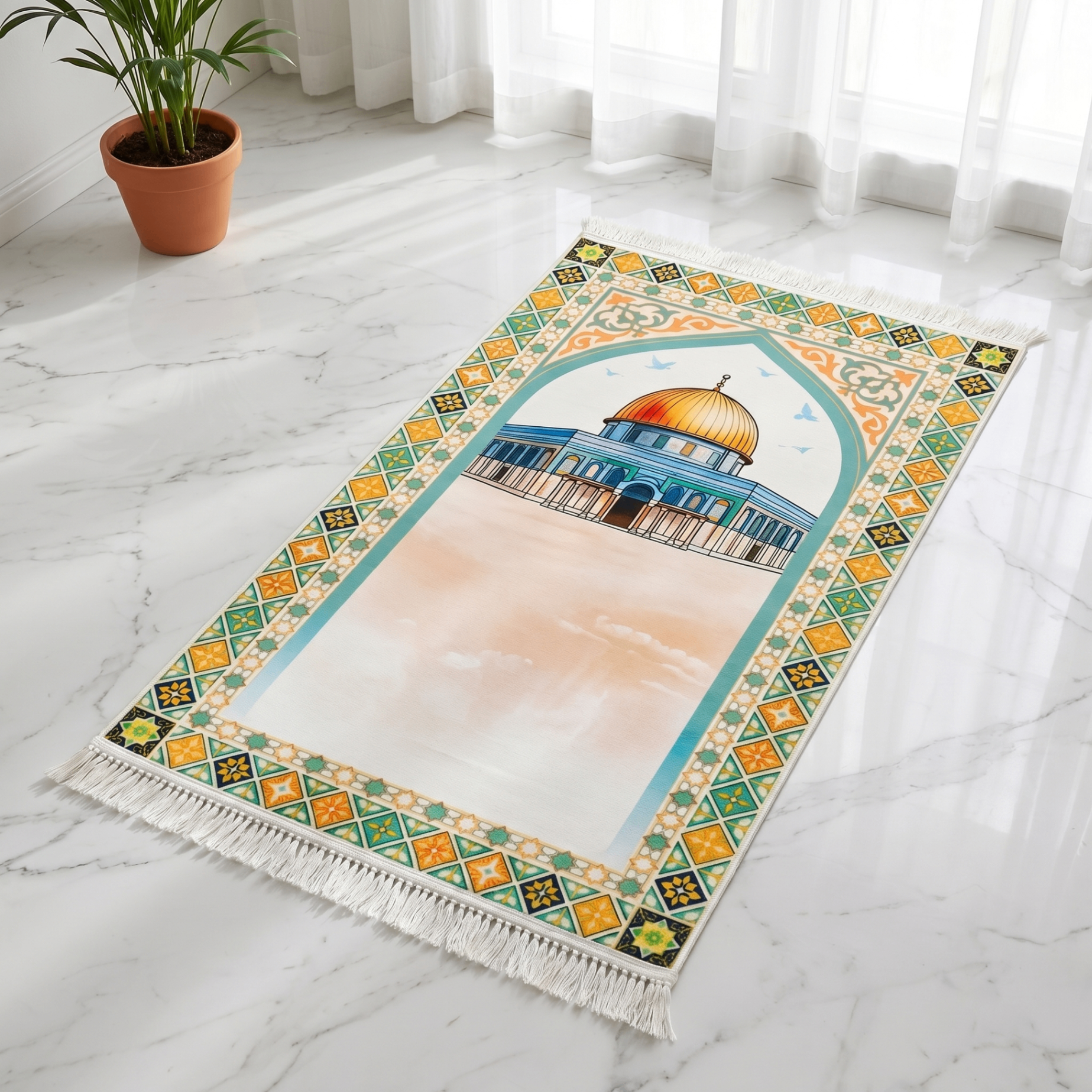 The Golden Dome Padded Prayer Mat