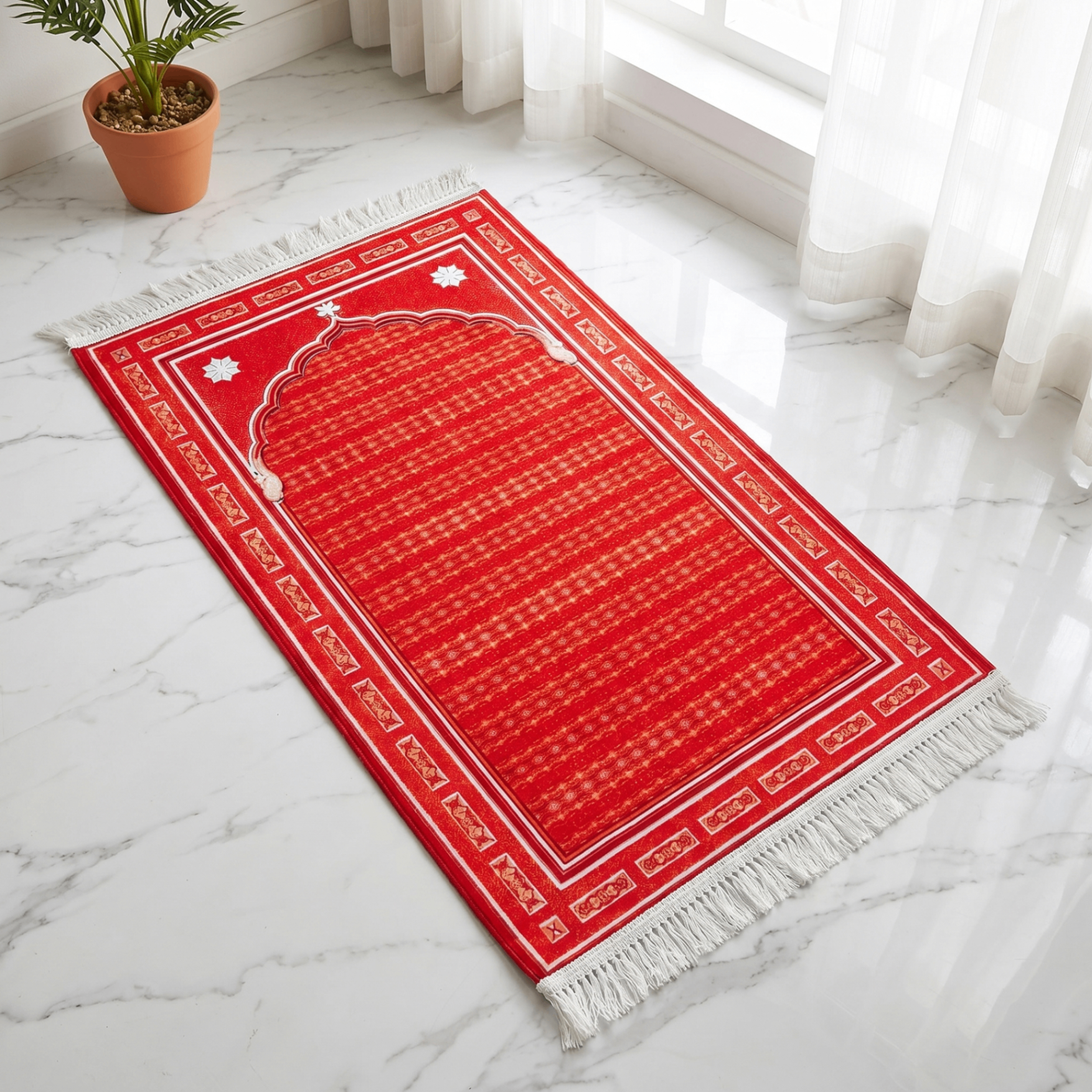 Coral Safa Padded Prayer Mat