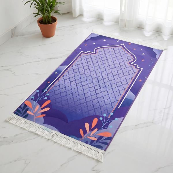 Azure Bloom Kids Padded Prayer Mat