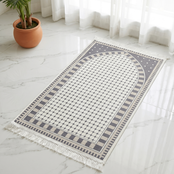 Sage Lattice Padded Prayer Mat