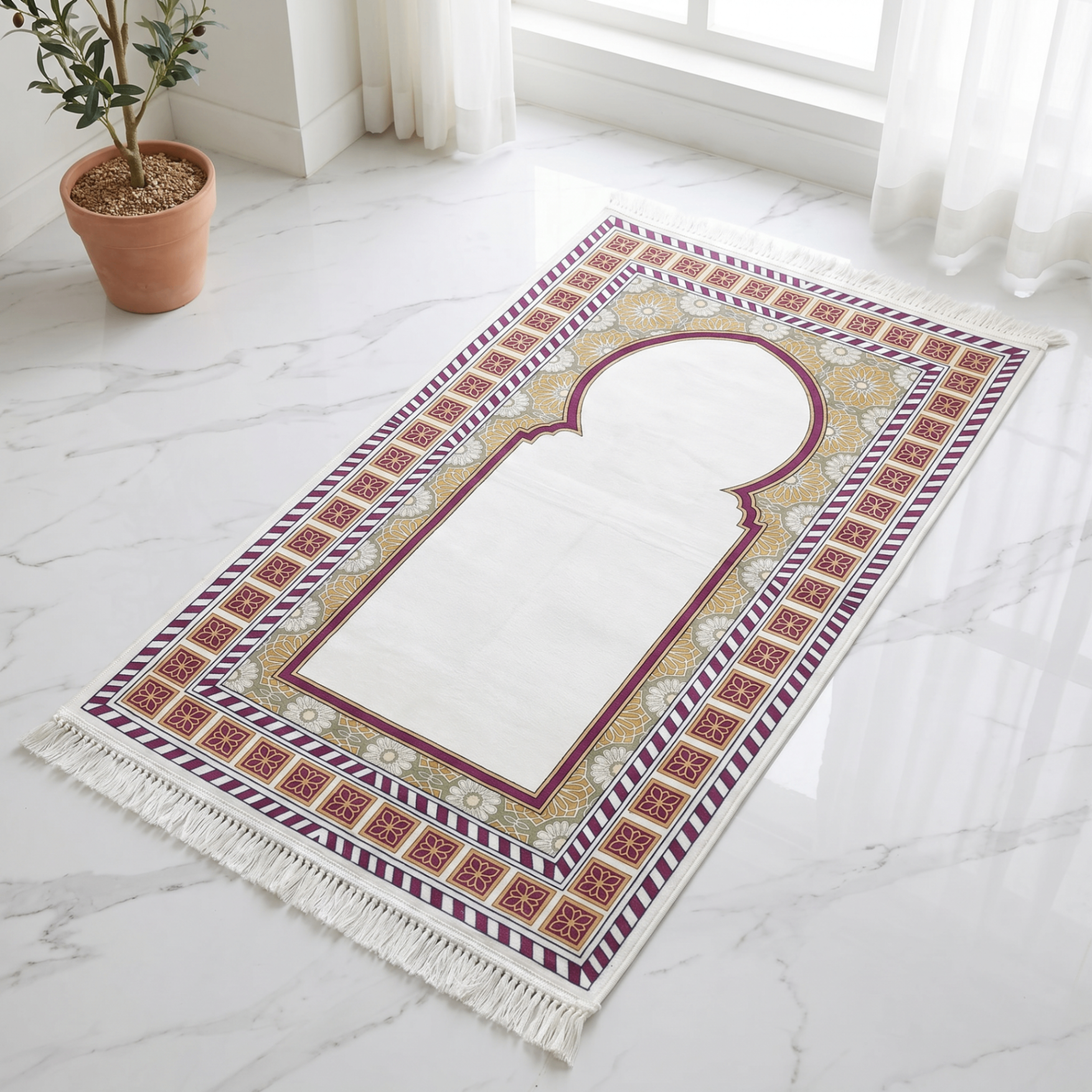 Marrakesh Rose Padded Prayer Mat