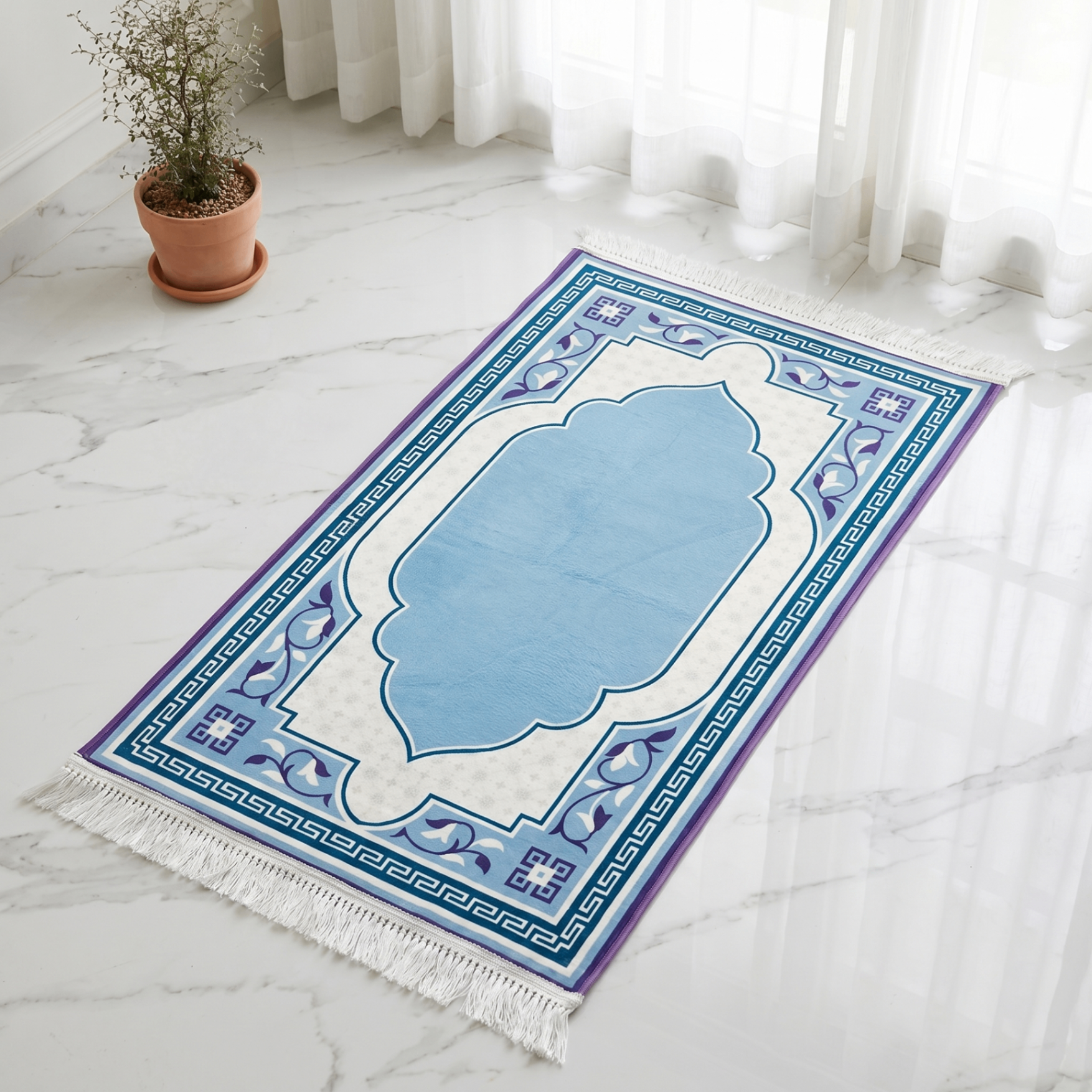 Mist Blue Padded Prayer Mat
