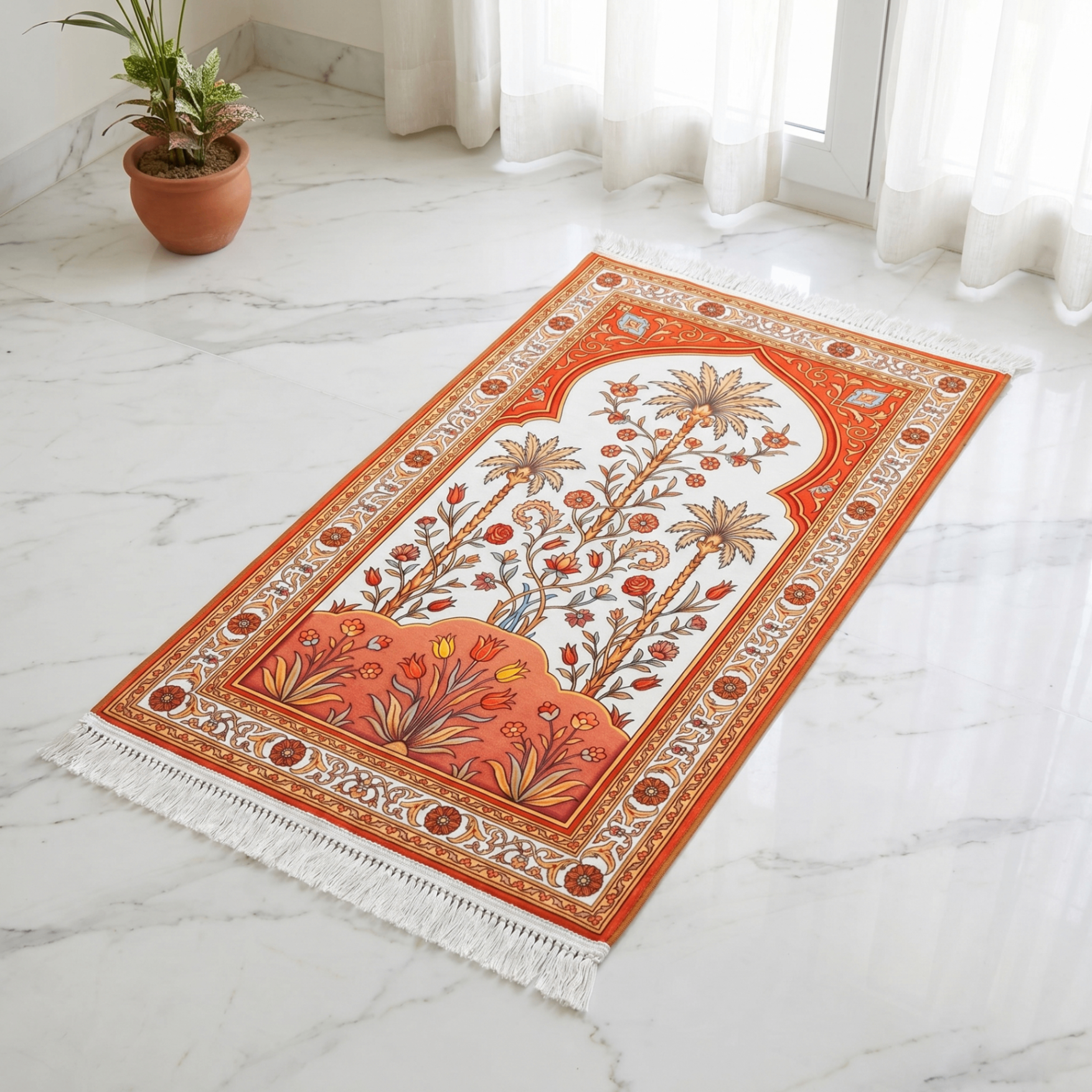 Palm Garden Padded Prayer Mat