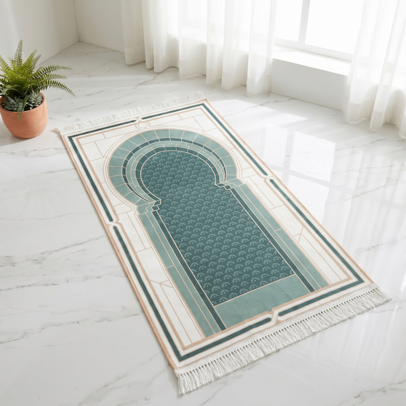 Sage Mihrab Padded Prayer Mat