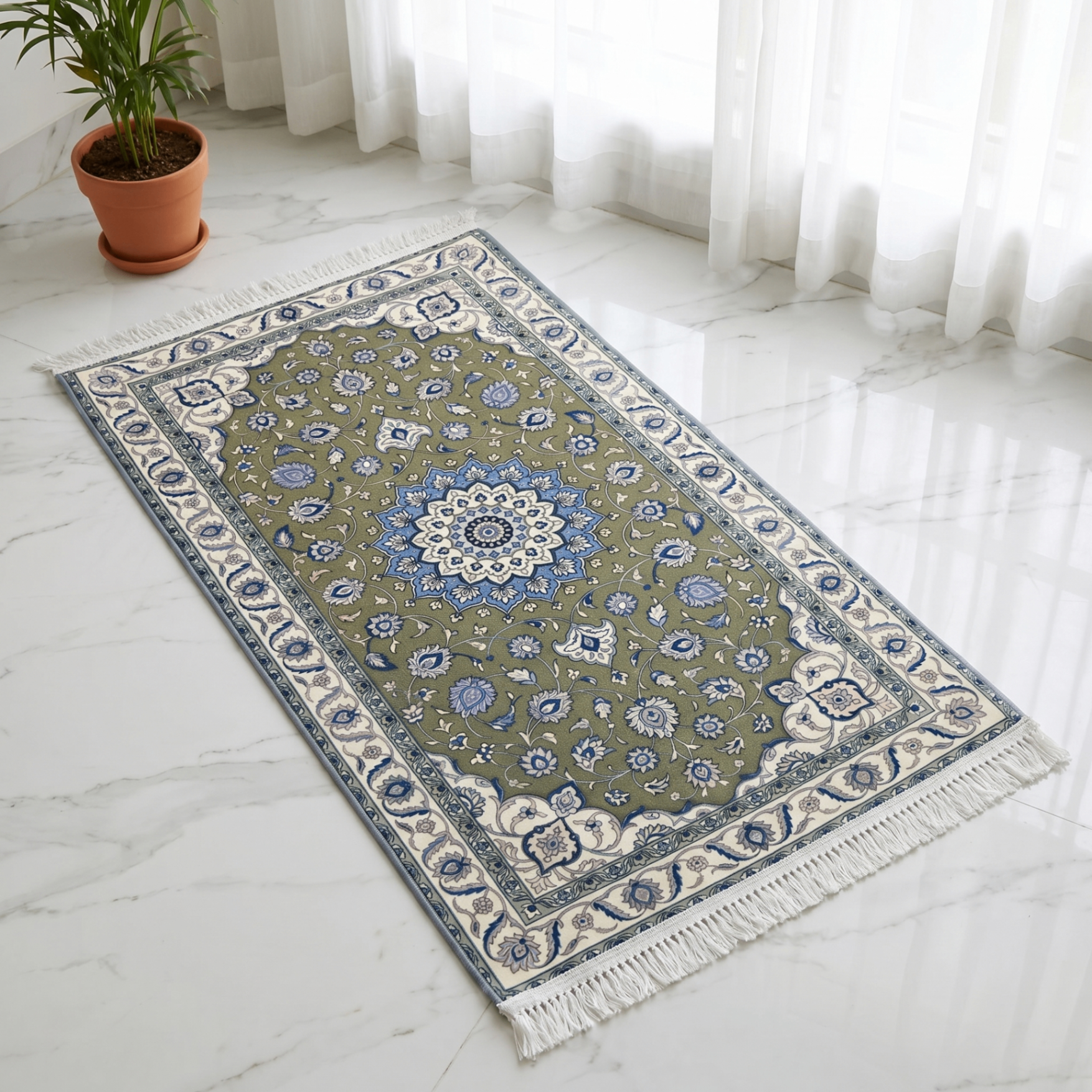 Olive Blossom Padded Prayer Mat