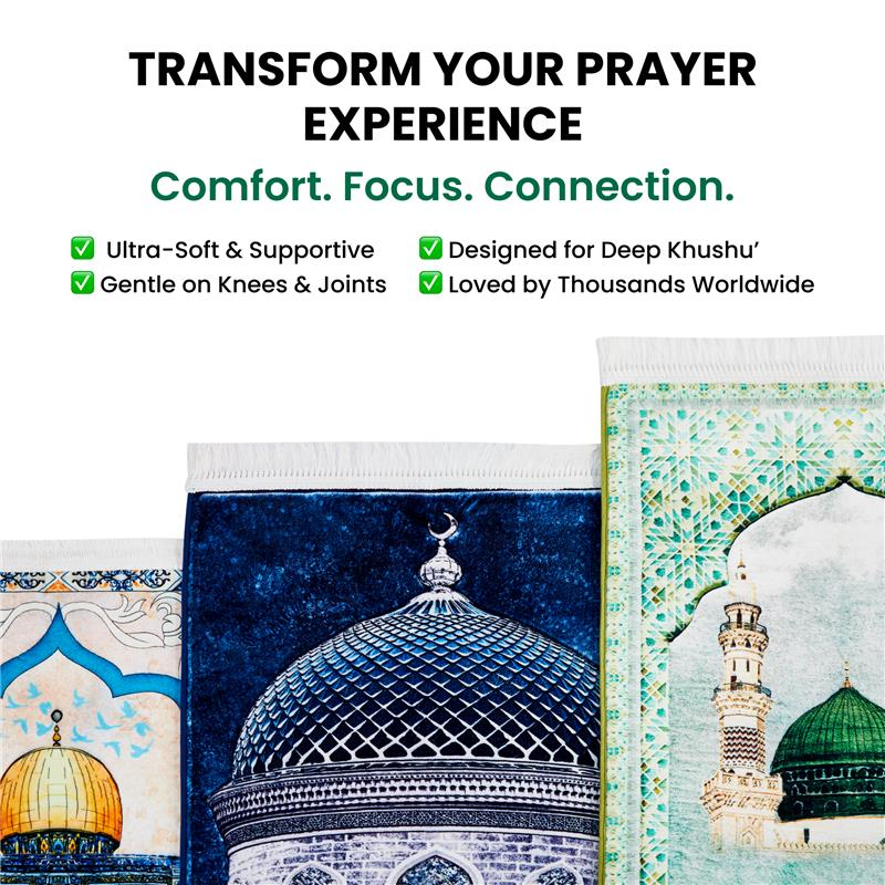 Azure Garden Padded Prayer Mat