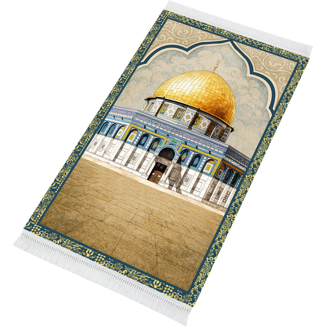 Al Aqsa WaterColour Prayer Mat - Sajjadah