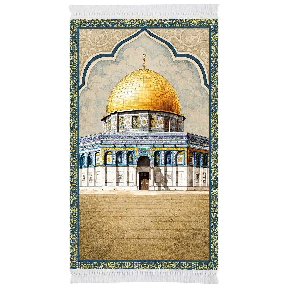 Al Aqsa WaterColour Prayer Mat - Sajjadah
