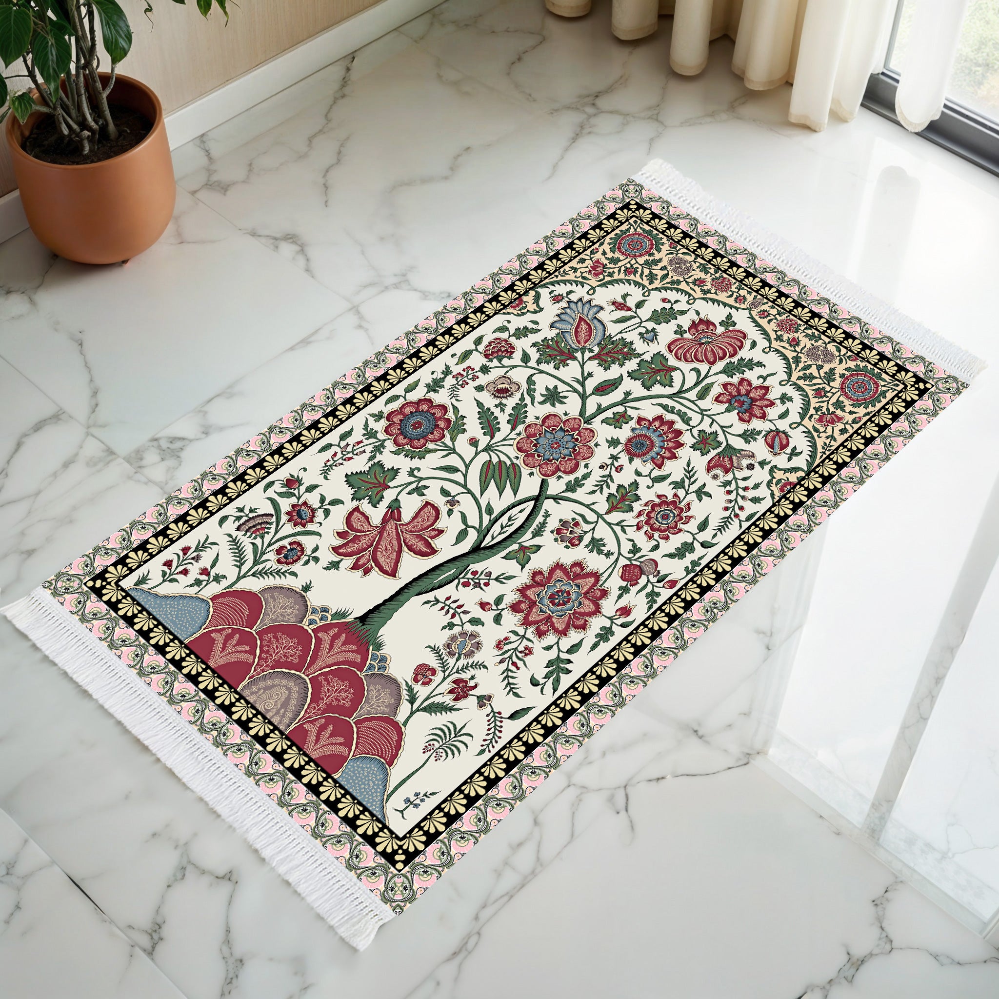 Floral Prayer Mat - Sajjadah
