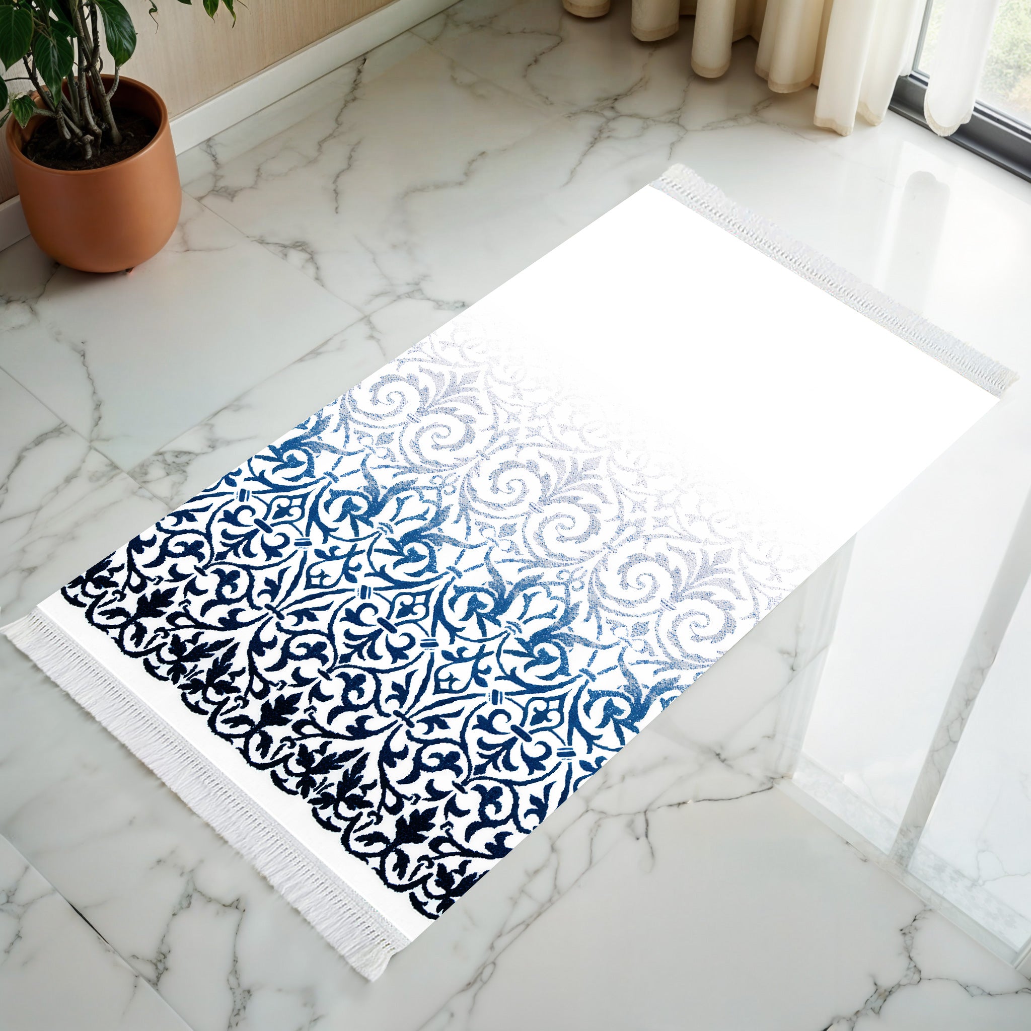 Safa Blue Padded Prayer Mat