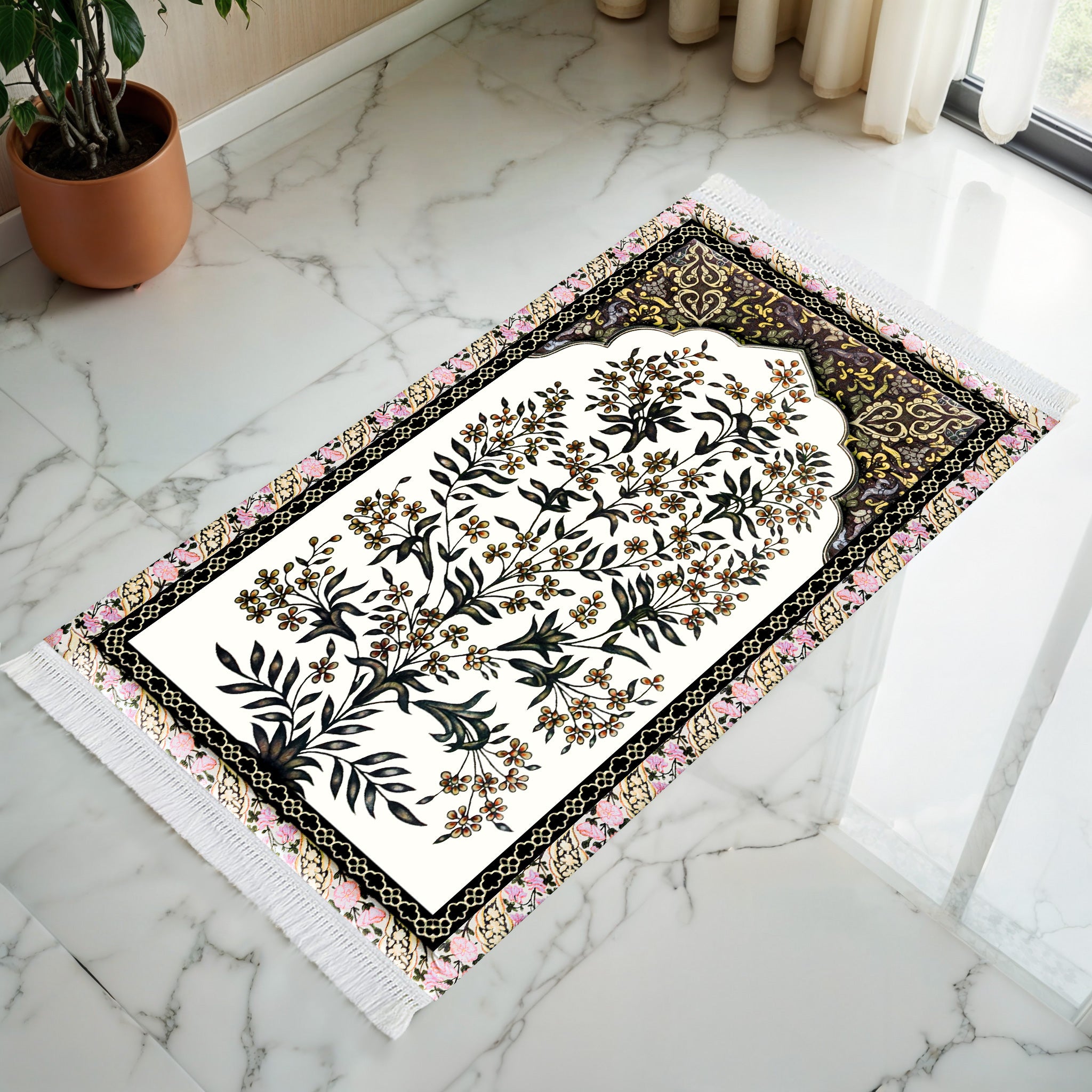 Antique Floral Prayer Mat - Sajjadah