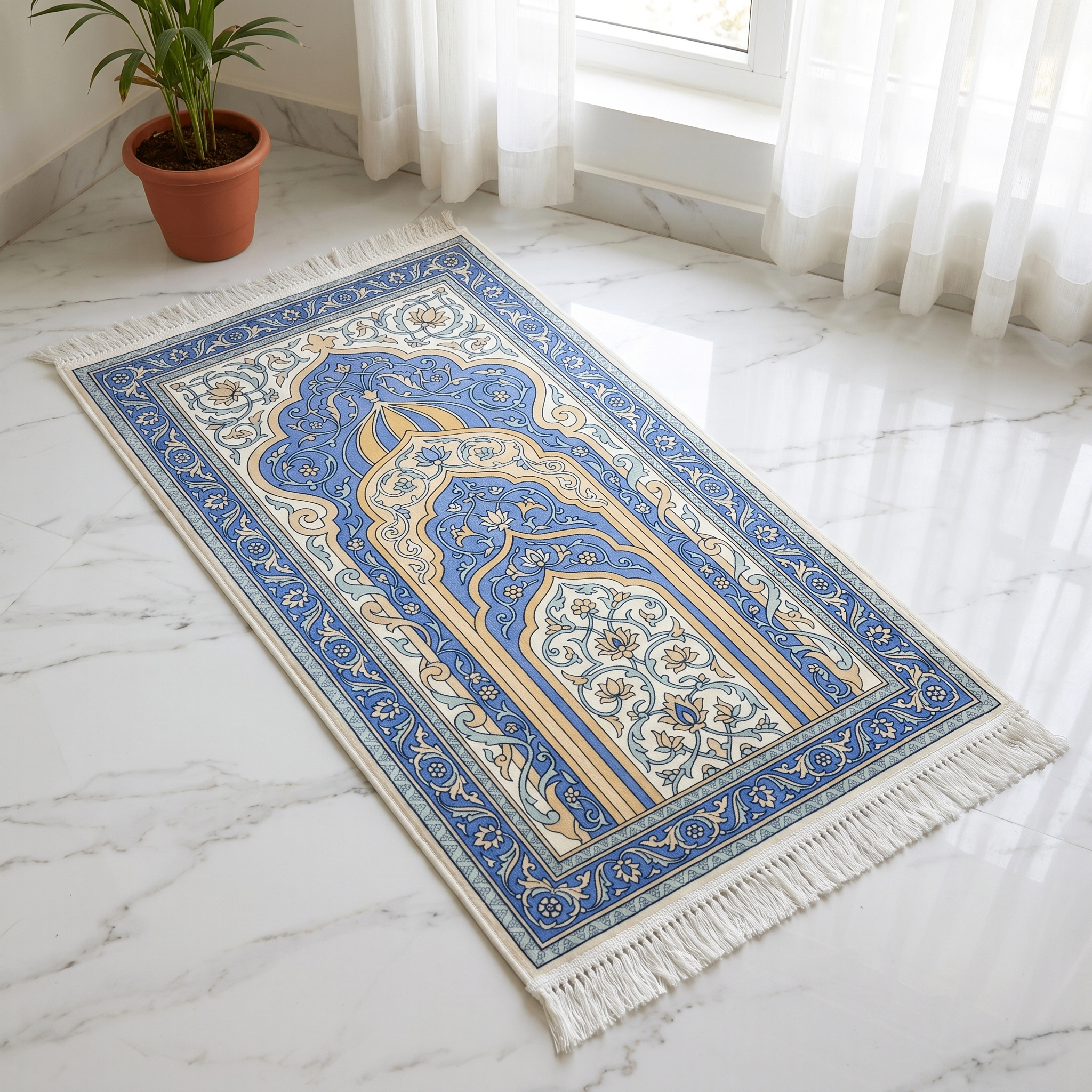Lavender Lotus Padded Prayer Mat